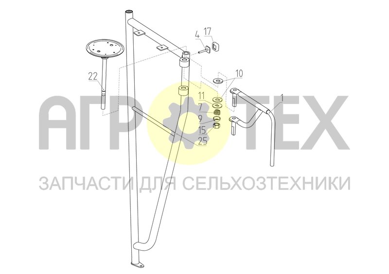 Кронштейн зеркала (РСМ-100.26.05.010) (№22 на схеме)